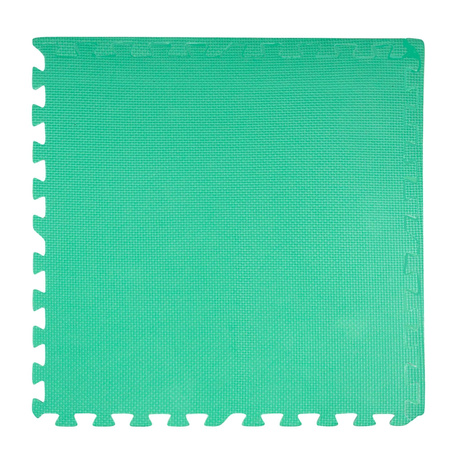 Mata piankowa podłogowa Humbi 180x180 Duże puzzle piankowe wodoodporne bezpieczne 9 szt. miętowy, szary, biały
