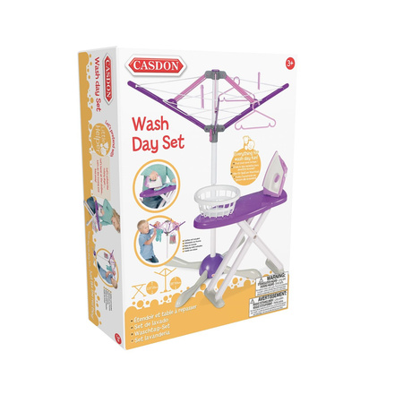 Duży zestaw pralka żelazko deska do prasowania dla dzieci Casdon