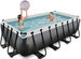 Basen ogrodowy 400x200x100cm z pompą filtrującą i drabiną czarny 