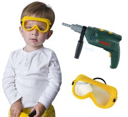 Wiertarka Udarowa Bosch z dźwiękiem i światłem + Okulary Ochronne