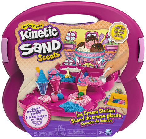 Kinetic Sand Scents Walizka Zestaw Lodziarnia pachnący piasek kinetyczny + akcesoria