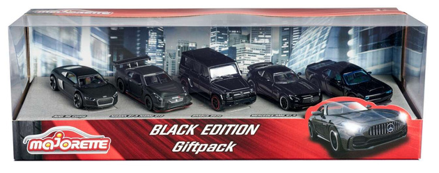 Zestaw Duży transporter aut walizka Volkswagen T1 + 6 pojazdów resoraki black edition