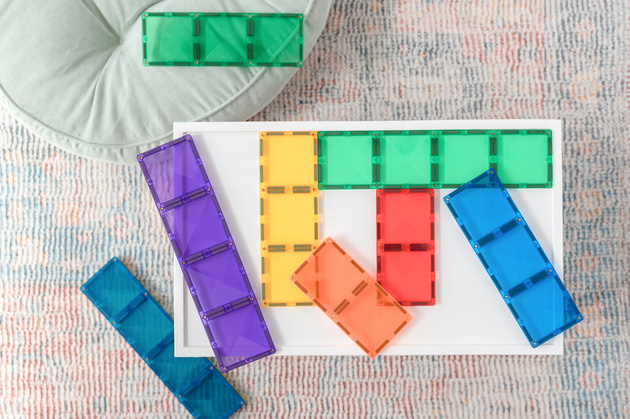 CONNETIX Rainbow Rectangle Pack Kreatywne klocki magnetyczne 18 elementów