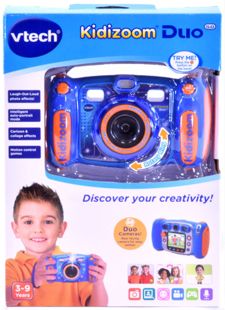 vTech Kidizoom Aparat Duo Camera 5.0 - niebieski + Torba podróżna na niebieski aparat