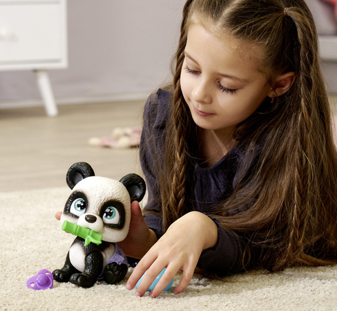 Pamper Petz Panda Interaktywna figurka pije sika + akcesoria Pieluszkowy Gang