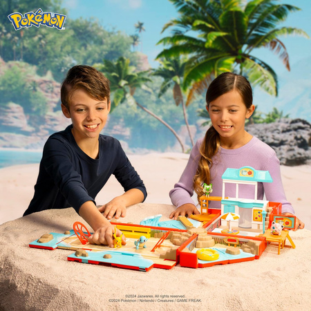 Pokémon Plecak Beach Battle przenośny, oficjalny składany zestaw do zabawy