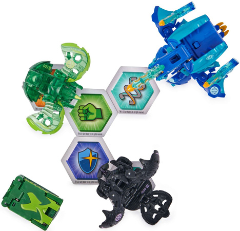 Zestaw Bakugan Legends Auxillataur 5 figurek, BakuCores, karty