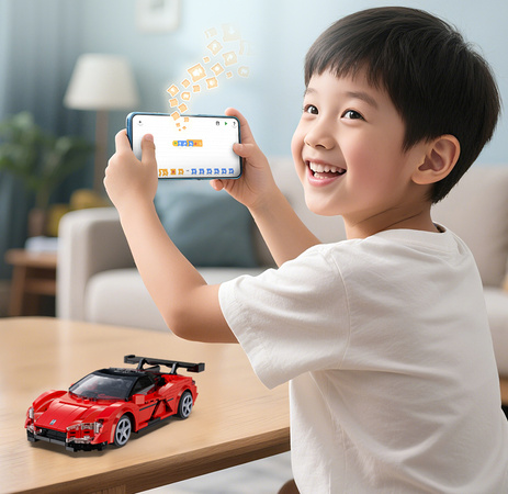 Klocki konstrukcyjne CaDA wyścigówka Samochód wyścigowy zdalnie sterowany Klocki Yangwang U9 Auto sportowe 299 elementów RC