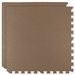 Mata piankowa podłogowa Humbi 120x120 Duże puzzle piankowe wodoodporne bezpieczne 4 szt. kremowy / ciemnobeżowy