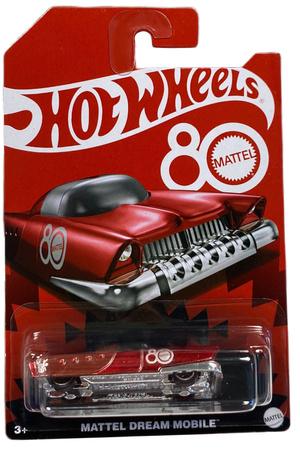 Hot Wheels Mattel Dream Mobile rubinowo-czerwony klasyk na 80-lecie Mattel