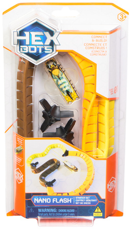 Hexbots Hexbug Nano Flash Karaluch Robot Żółty Robak+ Tor Zestaw Startowy