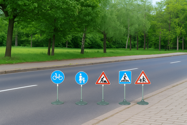 Znaki drogowe duże zestaw 5 szt. Klein