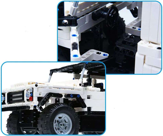 Klocki konstrukcyjne CaDA Samochód Zdalnie Sterowany Biały Jeep RC 533 elementy