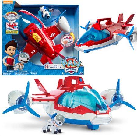 Psi Patrol Samolot Patrolowiec Odrzutowiec Powietrzny 38 Cm + Figurka Robopies 