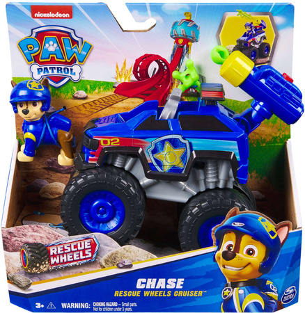 Psi Patrol Rescue Wheels Pojazdy terenowe z figurkami Roxi i Chase 6cm