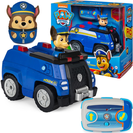 Psi Patrol Chase Radiowóz Zdalnie sterowany Pojazd Samochód Auto Wóz policyjny + pilot RC + GRATIS maskotka Chase 23 cm