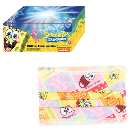 Maseczka jednorazowa SpongeBob zestaw 10 szt maska dla dzieci