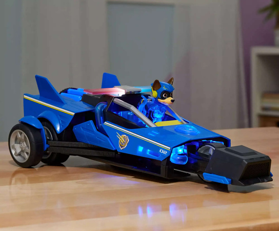 OUTLET Psi Patrol Pojazd Radiowóz Transformujący Kosmiczny Figurka Chase Deluxe 2w1 Wielki Film USZKODZONE OPAKOWANIE