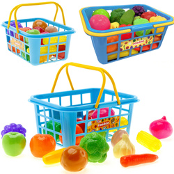 Duży Zestaw Plastikowe Warzywa Owoce Do Kuchni Koszyk Sklepowy Casdon 21 Cm
