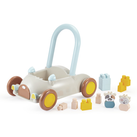 Zestaw Pchacz Autko z Klockami 17 Elementów Krowa Kotek