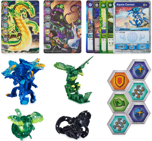Zestaw Bakugan Legends Auxillataur 5 figurek, BakuCores, karty
