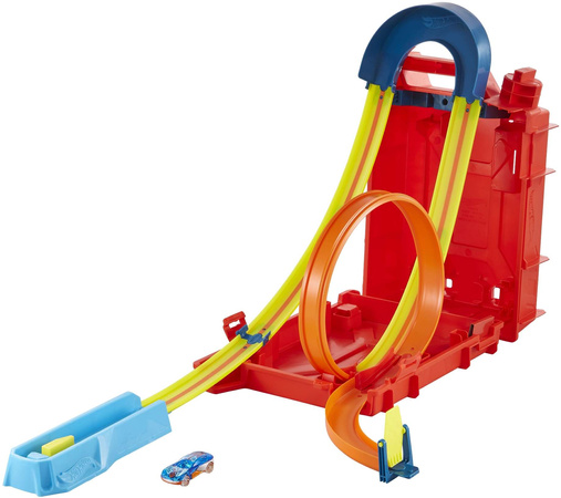 Hot Wheels zestaw Kanister Kaskaderskie Pudełko + samochodzik