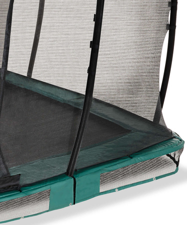Trampolina ogrodowa z siatką zabezpieczającą do gruntu Allure Classic 214x366 cm zielona