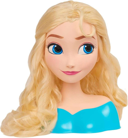 OUTLET Lalka Głowa do czesania i stylizacji włosów Księżniczka Disney Elsa Kraina Lodu +szczotka USZKODZONE OPAKOWANIE