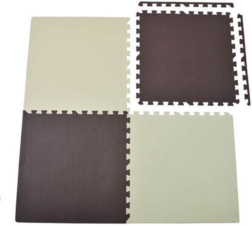 Humbi mata piankowa puzzle piankowe fitness wodoodporne pod basen 24 szt. krzemowo-brązowy 360 x 240 x 1 cm