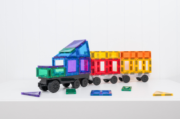 CONNETIX Rainbow Transport Pack Kreatywne klocki magnetyczne 50 elementów