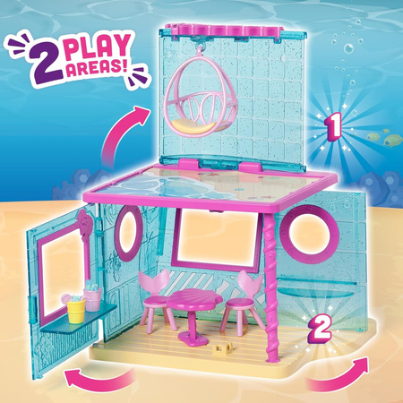 Kookyloos Zestaw Mermaid Beach House Figurka Kolekcjonerska Shelly Syrena Zmieniająca Kolor Dom dla Syren + Akcesoria