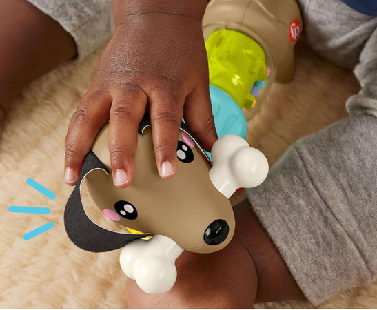 Piesek Sensoryczny Aktywizujący Jamnik zabawka dla maluchów + gryzak GRATIS