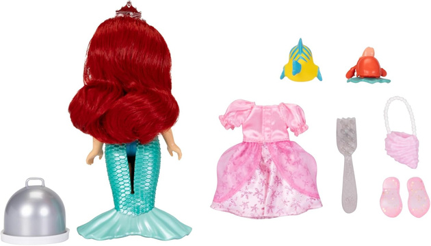 Mini lalka Disney Mała Syrenka Arielka 16 cm + akcesoria