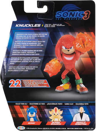 Figurka Sonic 3 The Hedgehog Knuckles ogniste pięści 12 cm