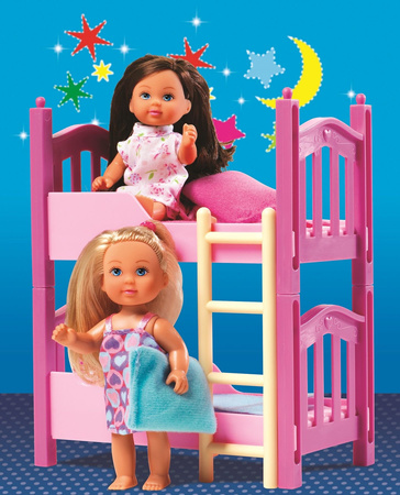 Evi Love Zestaw 2 lalki i łóżko dwupiętrowe + akcesoria