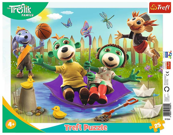 Rodzina Treflików Puzzle ramkowe 25 elementów Pomysłowe Trefliki