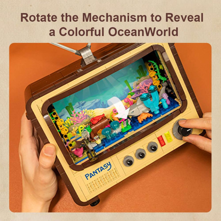 Klocki konstrukcyjne Pantasy Retro Telewizor 1960s 986 elementów