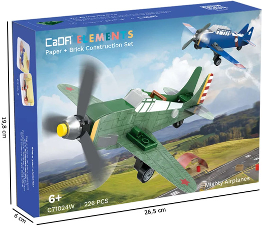 Klocki konstrukcyjne CaDA Zestaw 6w1 Samoloty z papieru i klocków 226 elementów