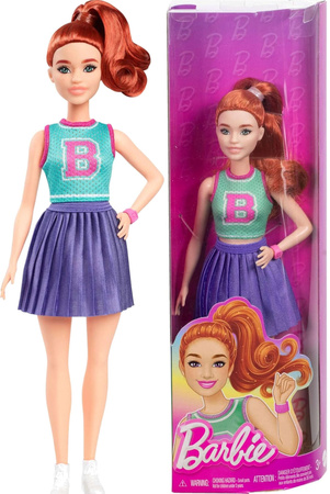 Lalka Barbie Fashionistas rudowłosa w topie i spódnicy