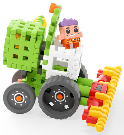 Klocki konstrukcyjne Mini Waffle Farmer Kombajn 60 elementów Marioinex