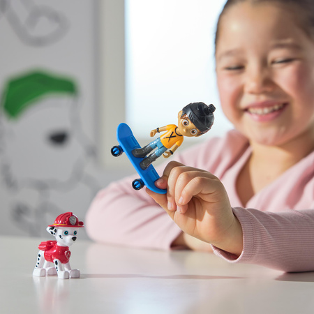 Psi Patrol figurki Marshall Odważny Danny X i deskorolka