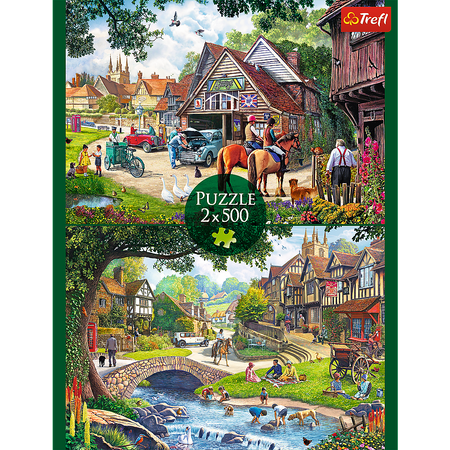 Puzzle 2x500 Sielankowe życie Trefl