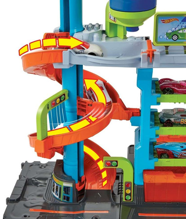 Hot Wheels Tor samochodowy Zakręcona Megamyjnia + samochód