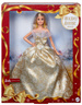 Barbie Lalka Kolekcjonerska Signature Holiday Joyeux Noel Złota Sukienka 6+