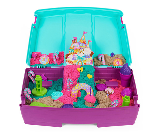 Piasek Kinetyczny Zamek Syrenki Walizka Pałac Kinetic Sand 934g + akcesoria