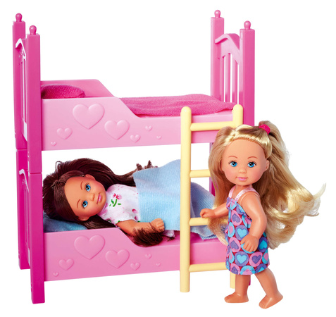 Evi Love Zestaw 2 lalki i łóżko dwupiętrowe + akcesoria