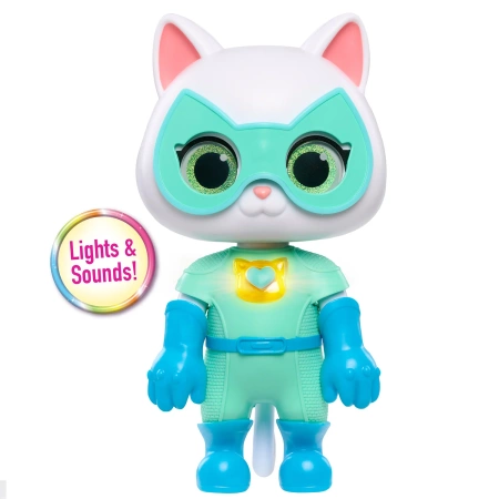Disney Junior Superkoty Super Kitties Interaktywna Figurka Bitsy/Kizia 20 cm + akcesoria Światło Dźwięk