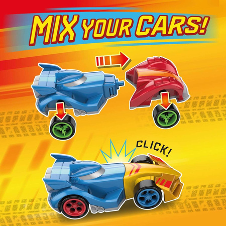 T-Racers Mix'N Race Samochodziki Wyścigowe zestaw 3 pojazdów