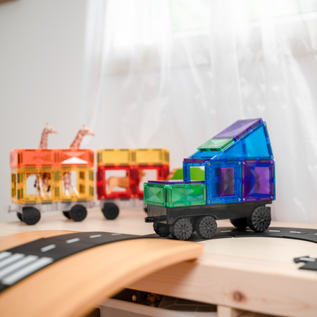 CONNETIX Rainbow Transport Pack Kreatywne klocki magnetyczne 50 elementów