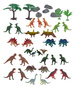 Dinozaury Figurki Duży Zestaw W Pojemniku + Akcesoria 40 Elementów 5-13 Cm Boley